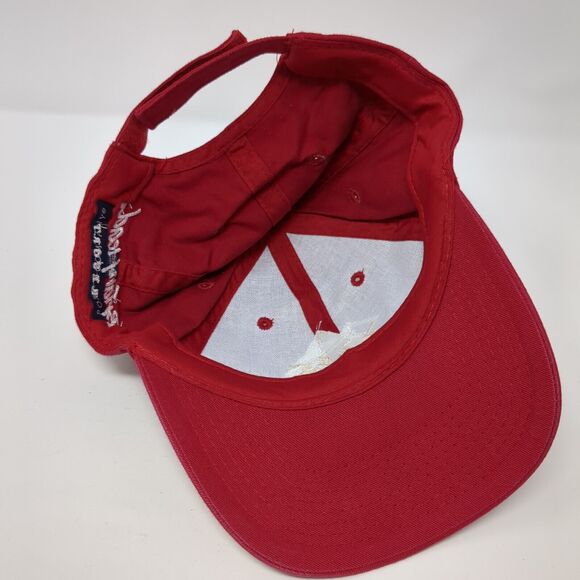 Brian Head Resort Strapback Hat Red OS Adjustable Embroidered Port & Company - Picture 8 of 10